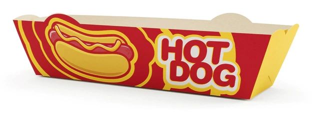 Bandeja de papel personalizada para hot dog